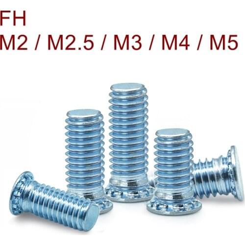 M2 M2.5 M3 M4 M5 FH Pres Riveting screw Pressure rivet screw Carbom steel Flush head studs