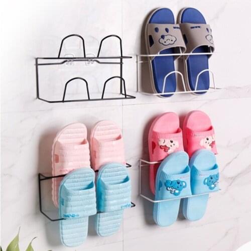 Iron Art Wall-mounted Shoe Rack, Household Multi-layer Space-saving Storage Shoe Rack, Wall Shoe Slipper Storage Rack