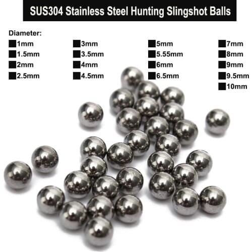 2.5mm 3mm 4mm 5mm 6mm 8mm 10mm Stainless Steel Balls Hunting Slingshot Balls