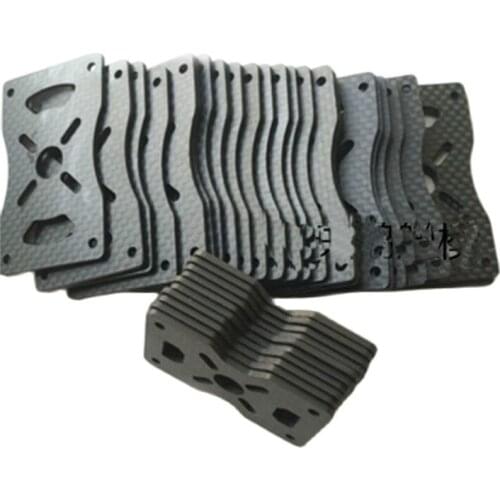 10pcs 3K Carbon Fiber Plate Motor Fixed Mount Clip Holder Bracket for 12/16/20/22/25/30mm Tube Clamp RC FPV Drone Quadcopter DIY