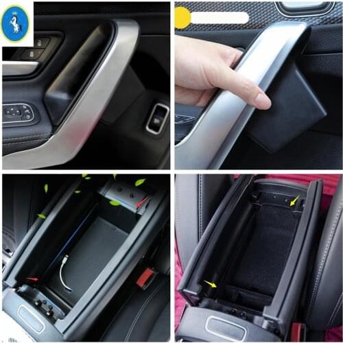 Car Door / Central Armrest Storage Box Plate Pallet Container Phone Cover Trim For Mercedes-Benz CLA 200 C118 W118 2020 2021