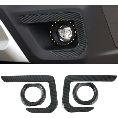 Car Accessories ABS Carbon Chrome Front Rear Fog Light Lamp Decor Cover Trim for Subaru Outback 2021 2022