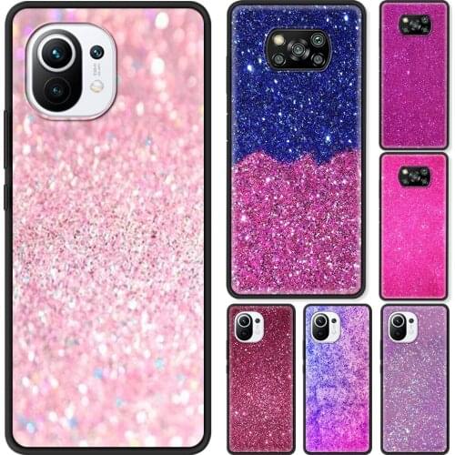 Sparkle Glitter Smartphone Case For Xiaomi 11 Ultra 10T 10 Pro 10 9 8 Lite 10s 11i Cover Silicone Coque TPU Capa