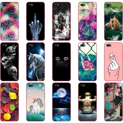 For OPPO A1K Case 6.1" Soft Silicon TPU Back For OppoA1K CPH1923 Phone Cover Bumper Bag Cat Flower Butterfly