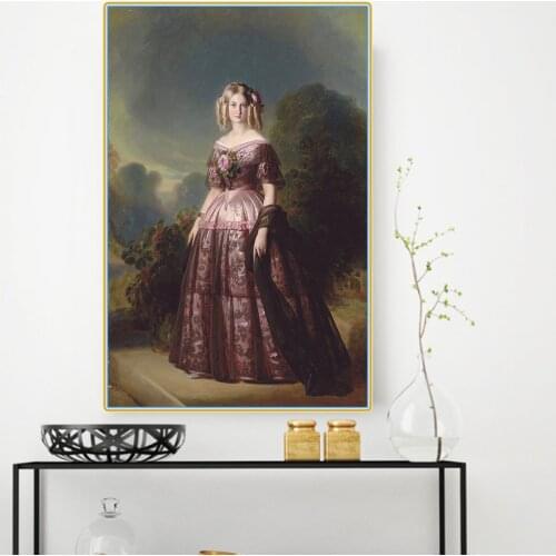 Citon Winterhalter《Princess Maria Carolina of Bourbon-Two Sicilies》Canvas Art Oil painting Artwork Picture Decor Home Decoration