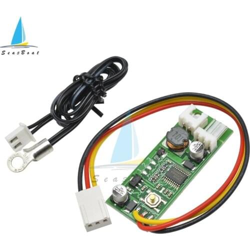 DC 12V Temperature Speed Controller Module Board Denoised Speed Controller for PC Fan/Alarm