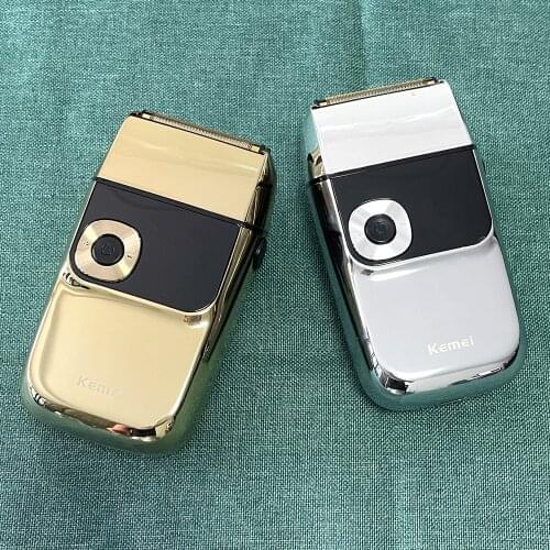 Kemei Pro Electric Foil Shaver for Men Bald Head Finishing Tool Beard Trimmer Barber Reciprocating Razor All Metal Shave Machine