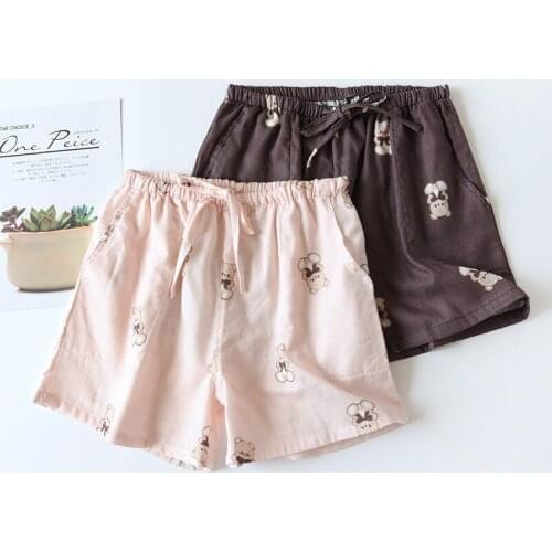 Couple Cotton Shorts Soft Pajamas Print Sleep Bottoms Loungewear Casual Pyjamas Summer New Sleepwear Intimate Lingerie