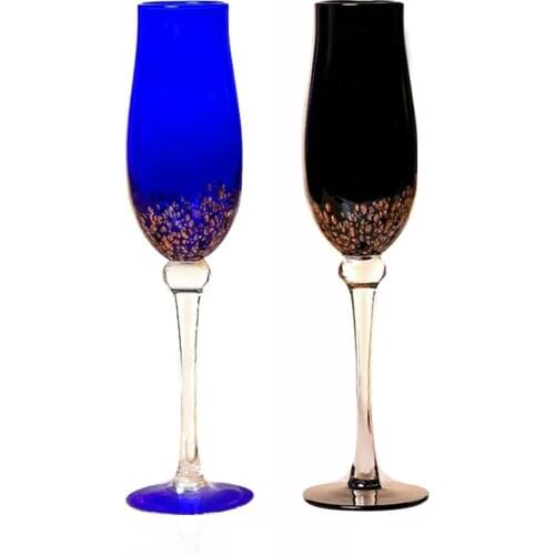 Creative stained glass wine cup home decor Colorful glass champagne glasses