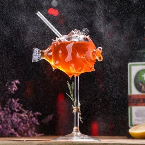 Creative Cocktail Glass, Porcupine Fish Shape Goblet Glass