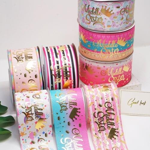 3" 75mm Easter Foil Printed Ribbon Colorful Foil Feather DIY Hairbows Accessories Handmade Materials Gift Wrapping Tape