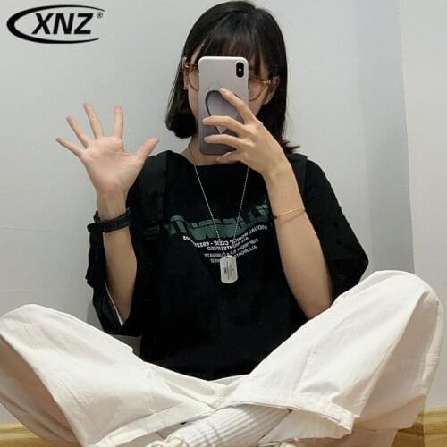 Summer 2021 Kawaii Cute Little Angel Baby Pattern Basic Womens Tee Shirt Cotton Korean Urban Harajuku Oversized Couple Clothes