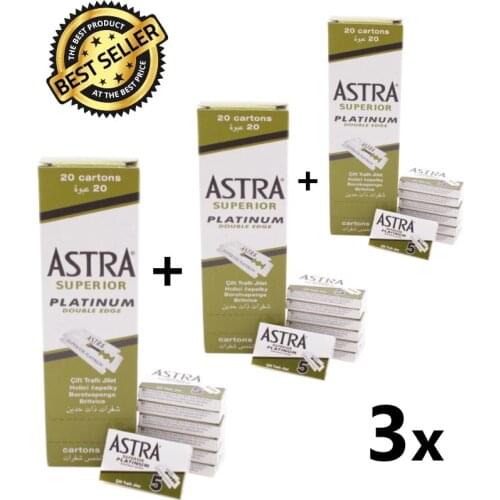 300pcs 100x3 Packs Astra Superior Razor Blade Platinum Double - Edged Safety Shaving Razor Blade - Fast Shipping Save Money