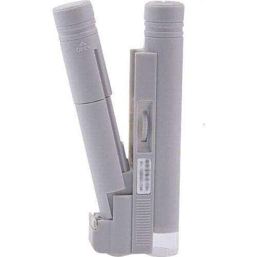 Illuminated Magnifier 80x / 100x / 150x Magnifying Glass loupe with Reading Scale reticle 0.02mm Handle Pocket Microscope