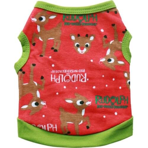 Lovely Animal Print T-Shirt for Dogs Kitten Puppy Vest 2 Color Cat Clothes Sleeveless Outdoor Protective Small Dogs Pet Supplies