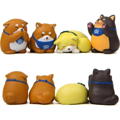 Shiba Inu Model Landscape Doll Decor Gardening Succulent Flower Inserts Props