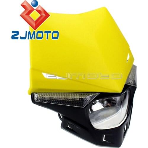 Motorbike Off Road Supermoto Headlight Fairing Headlamp Enduro For Suzuki RMZ DRZ YZF Off Road Headlight