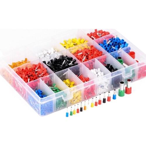 2120pcs/lot Copper Crimp Connector Insulated Cord Pin End Wire Terminals Block Kit 22-5AWG