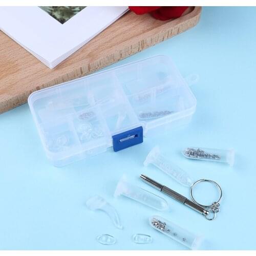 Eyeglass Sunglasses Screw Nut Nose Pad Optical Repair Tool Assorted Kit