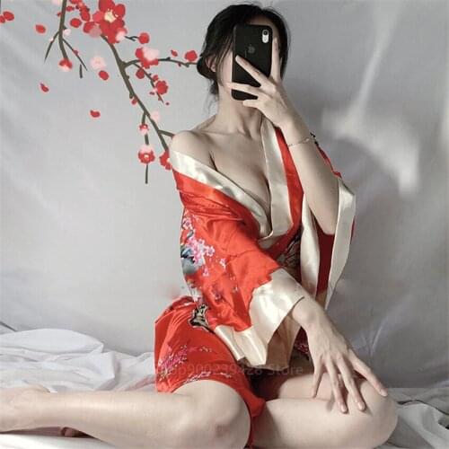 Sexy Pajamas Cosplay Costume Women Ladies Maid Outfit Dress Cute Lingerie Female Japanese Yukata Temptation Porno Suit Sleepwear