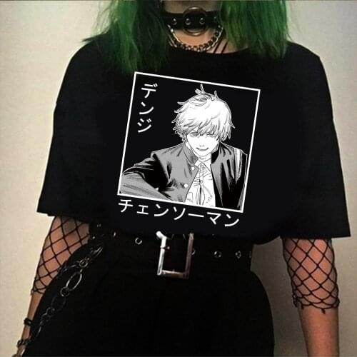 Hot Chainsaw Man T Shirt Men Denji Graphic Tees Tops Men Women Oversized Short Sleeve T-shirt Harajuku Kawaii