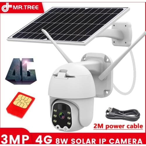 ZAOMIYOS Solar Panel Surveillance Camera wireless Outdoor PTZ CCTV Camera support multiband and 4G SIM Card