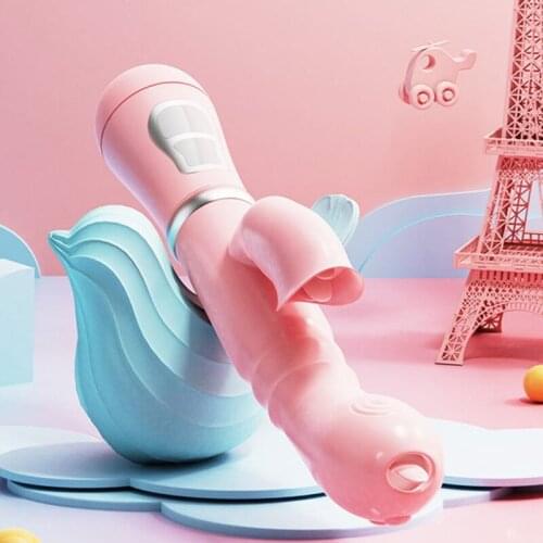 Vibrating G Spot Stimulator Clitoral 12 Frequency Licking Massager Adult Rechargeable Sex Toy for Couples Women