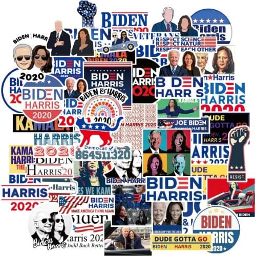TiOODRE Graffiti Suitcase Sticker 50 PCS Biden Harris Graffiti Sticker Suitcase Sticker Waterproof for Guitar Cup Car Suitcase