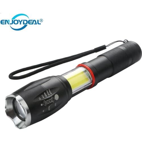 Mini Waterproof Portable T6 LED Tactical Flashlight 4000LM Zoomable Super Bright Flashlight Torch W/Magnet For Camping Hiking