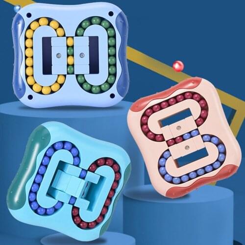 Rotating Magic Bean Fingertip Toy Creative Stress Relief Childrens Educational Toys for Kid Adult Stress Iq Brain Teaser Puzzle