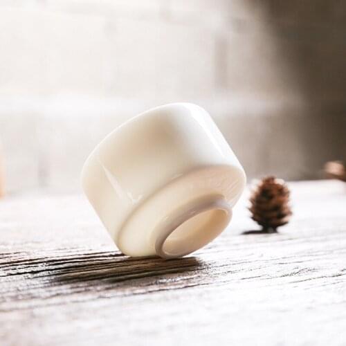 Yunsong Kiln Condensed Fat White Tea Cup Sheep Fat Jade Teacup High-End Ceramic Whiteware Master Cup Tea Set Ceramic Teacups