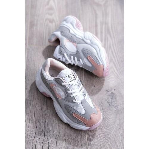 Womens Sports Shoes Ice Powder Color White and Powder Color Casual Sport Shoes Walking shoes
