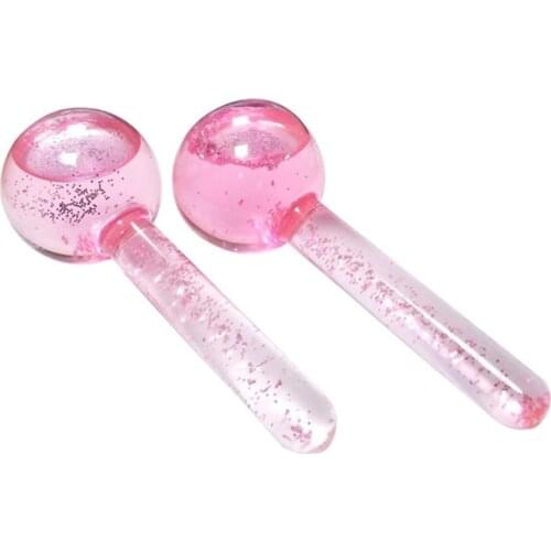 1 Pair Large Beauty Ice Hockey Energy Beauty Crystal Ball Cooling Ice Globes Water Wave Face And Eye Massage Skin Care