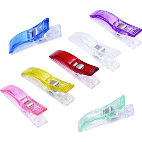 100PCS Fabric Quilting Craft Sewing Knitting Clips Home Office Plastic Clips Holder for DIY Patchwork Sewing Clips for Quilting