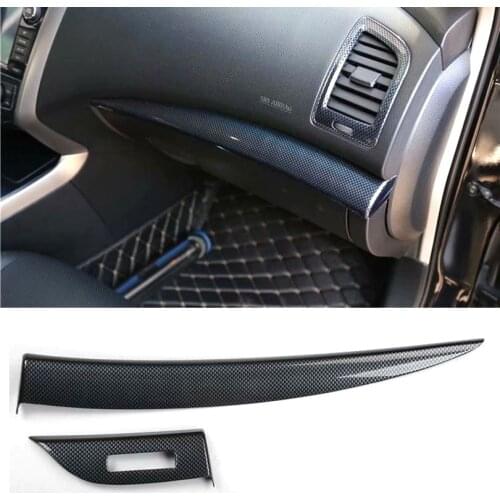 2Pcs/set Car Dashboard Passenger Seat Decoration Strips Trim Styling For Nissan Altima 2013 2014 2015 2016 2017 018 LHD