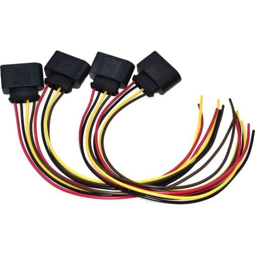 4pcs Female Ignition Coil Connector With Wiring Harness Plug Pigtail Fit For Jetta Golf Passat Beetle 1J0973724 2011340