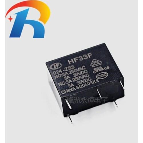 5PCS/LOT Relay HF33F JZC-33F-005-ZS3 JZC-33F-012-ZS3 JZC-33F-024-ZS3 5PIN 5A