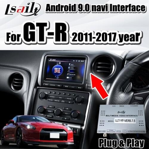 Android 9.0 carplay & navigation video interface support reverse cameras and android auto for 2008-2017 GTR GT-R R35