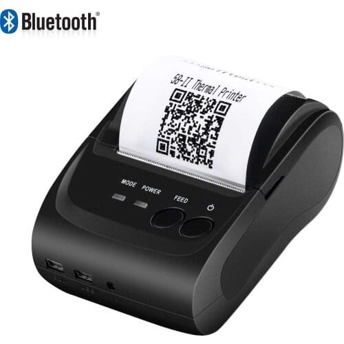 Wireless Bluetooth Receipt Thermal Printer Portable Personal Bill Printer 2 Inches 58mm Mini USB POS Printer for Restaurant Sale