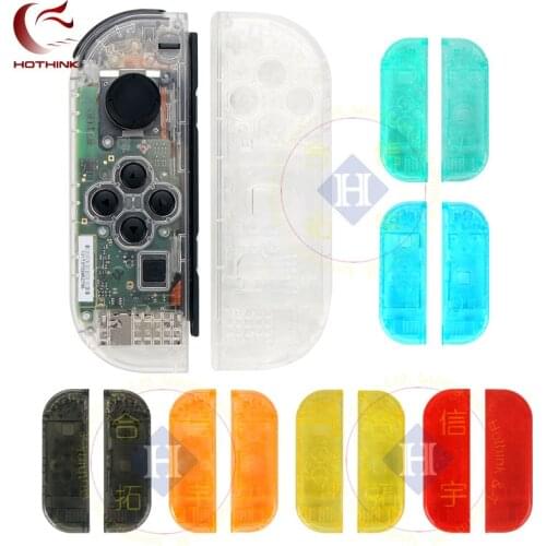 HOTHINK Clear Transparent cover for Nintend Switch NS JoyCon Controller Housing Shell Case for NS Switch Joy Con repair part