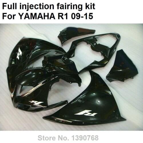 Black Fit for Yamaha injection molding fairings YZF R1 09 10 11 12 13 14 15 fairing kit YZFR1 2009-2014 2015 BD74