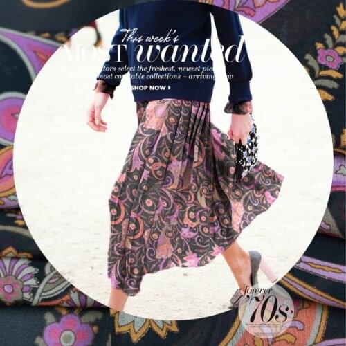 Gypsy Girl Pteris exotic flower printed georgette silk fabrics silk fabrics