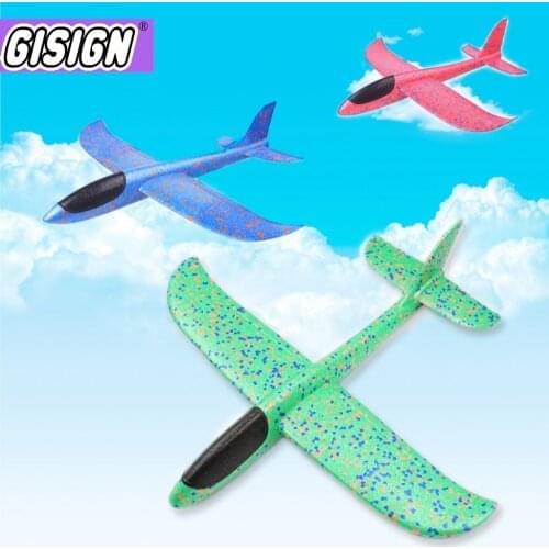 Foam Plane Toys Hand Throw Flying Airplane Model Outdoor Launch Flying Glider Plane Toys For Kids Play Game Toys