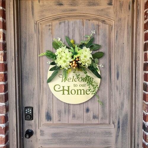 Welcome Signs Modern Ins Porch Dry Flower Green Plant Wall Decoration Creative Nordic Door Decoration Wall Hanging Wall Shelf