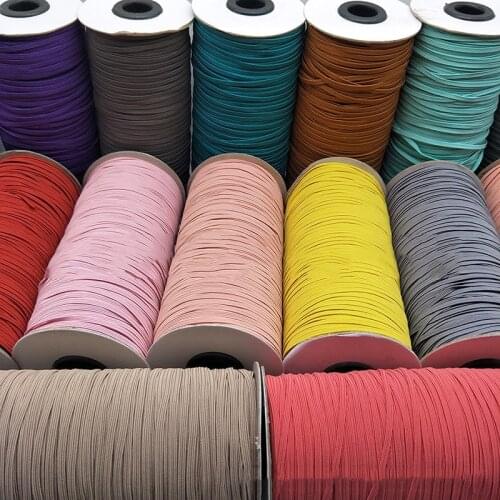 3mm Elastic Rubber Band Sewing Cord Thread for Garment Patchwork Clothes Elastic Rope Band Diy Mask Sewing Supplies 200yard/roll