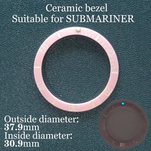 38mm 2021 New Style Advanced Engraved Ceramic Bezel Suitable For 40mm Case Accessories