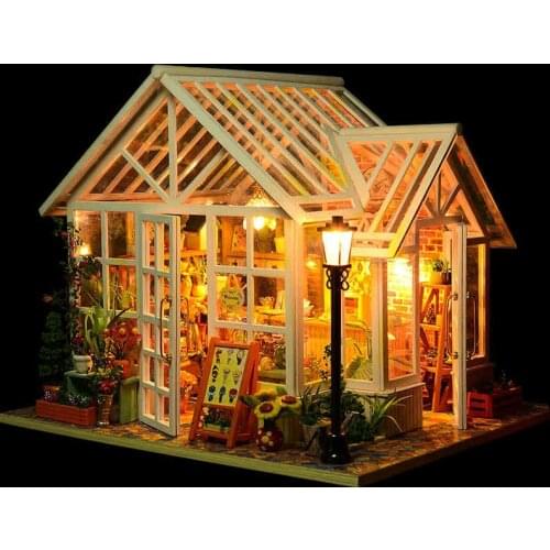 Doll House Wooden Furniture Kits Diy Dollhouse Miniature Assemble 3d Miniaturas Dollhouse Puzzle Toys For Children Birthday Gift