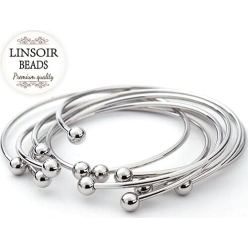 Linsoir Beads Silver Bracelets