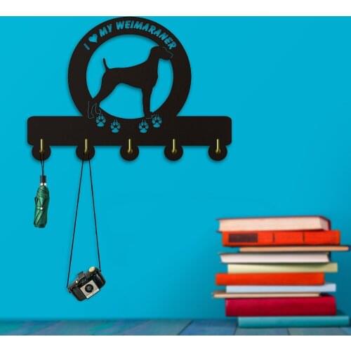 I Love My Weimaraner Wall Coat Hook Household Decor Wall Art Animal Modern Wall Hooks Pug Pet Wall Hook Dog Lover Gift