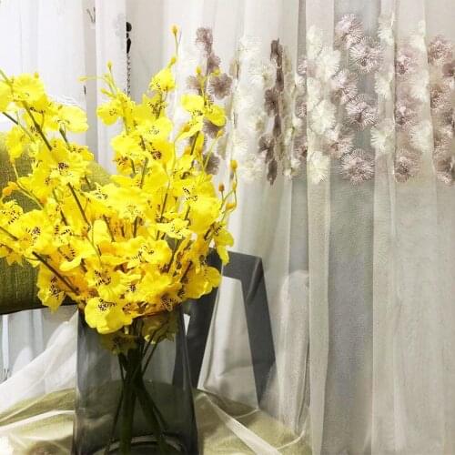 New White Simple and Modern Pastoral Embroidery Princess Room Window Screen for Lving Room and Bedroom